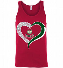 Milwaukee Bucks In Diamond Heart Tank - zezetee