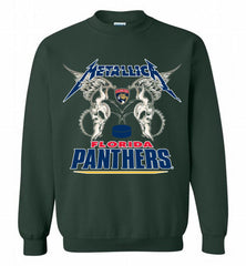 Metallica Florida Panthers Logo Crewneck Sweatshirt - zezetee