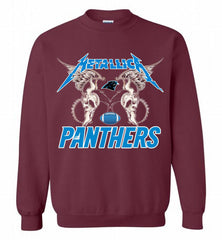 Metallica Carolina Panthers Logo Crewneck Sweatshirt - zezetee