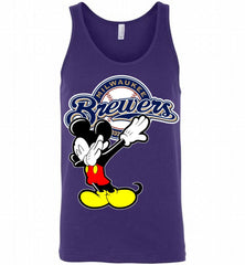 Disney Mickey Mouse Dabbing Milwaukee Brewers Tank - zezetee