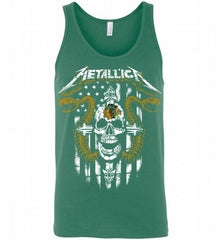 Metallica Snake Skull Chicago Blackhawks Logo Tank - zezetee