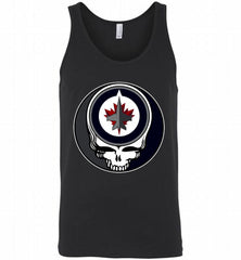 NHL TEAM WINNIPEG JETS X GRATEFUL DEAD LOGO BAND Tank - zezetee