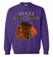 Gucci Chicago Blackhawks Logo Crewneck Sweatshirt - zezetee