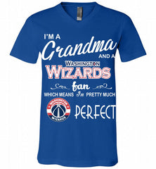 I'M A Grandma And A Washington Wizards Fans Perfect V-Neck Shirt - zezetee