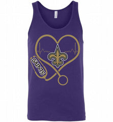 Nurse Heartbeat New Orleans Saints Tank - zezetee
