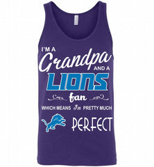 I'M A Grandpa And A Detroit Lions Pretty Much Perfect Tank - zezetee