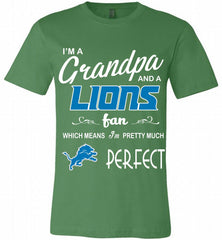 I'M A Grandpa And A Detroit Lions Pretty Much Perfect Canvas USA - zezetee