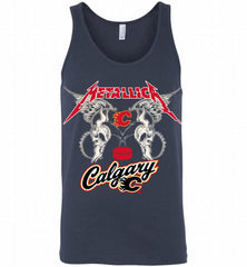 Metallica Calgary Flames Logo Tank - zezetee