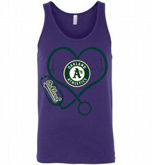 Nurse Heartbeat Oakland Athletics Tank - zezetee