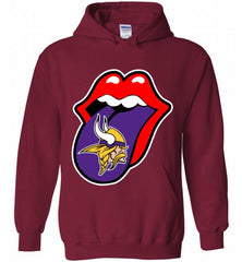 Minnesota Vikings  x The Rolling Stones Logo Hoodie - zezetee