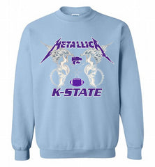 Metallica Kansas State Wildcats Logo Crewneck Sweatshirt - zezetee