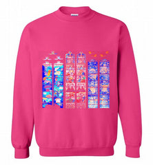 3-Vitraux Cathedrale Notre Dame de Rodez Crewneck Sweatshirt - zezetee