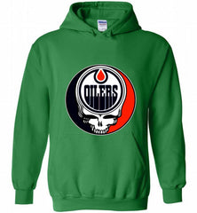 NHL TEAM EDMONTON OILERS X GRATEFUL DEAD LOGO BAND Hoodie - zezetee