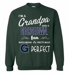 I'M A Grandpa And A Georgetown Hoyas Fan Crewneck Sweatshirt - zezetee