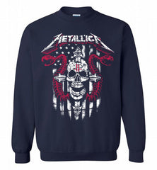 Metallica Snake Skull Houston Rockets Logo Crewneck Sweatshirt - zezetee