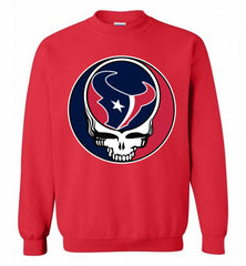 Houston Texans Grateful Dead Logo Band Crewneck Sweatshirt - zezetee