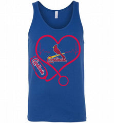Nurse Heartbeat St Louis Cardinals Tank - zezetee