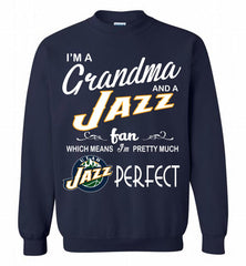 I'M A Grandma And A Utah Jazz Fans Perfect Crewneck Sweatshirt - zezetee