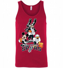 Mickey Goofy Donald Loves San Antonio Spurs Basketball Fans Tank - zezetee