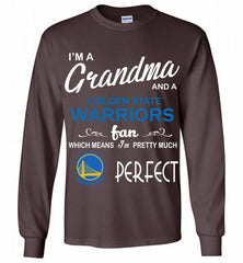 I'M A Grandma And A Golden State Warriors Fans Perfect Gildan Long Shirt - zezetee