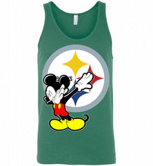 Disney Mickey Mouse Dabbing Pittsburgh Steelers Tank - zezetee