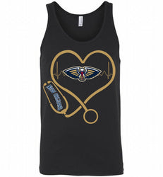 Nurse Heartbeat Love New Orleans Pelicans Tank