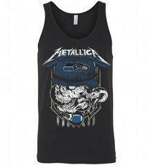 Metallica Skull Snake Seattle Seahawks Tank - zezetee