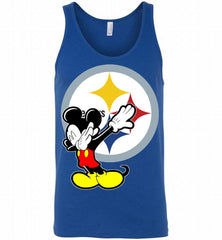 Disney Mickey Mouse Dabbing Pittsburgh Steelers Tank - zezetee