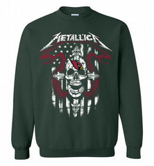 Metallica Snake Skull Arizona Cardinals Logo Crewneck Sweatshirt - zezetee