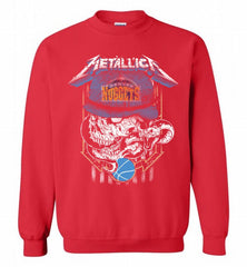 Metallica Skull Snake Denver Nuggets Crewneck Sweatshirt - zezetee