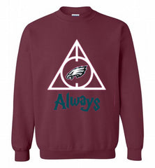 PHILADELPHIA EAGLES DEATHLY HALLOWS ALWAYS GIFT Crewneck Sweatshirt - zezetee
