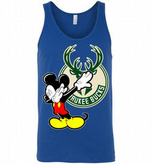 Disney Mickey Mouse Dabbing Milwaukee Bucks Tank - zezetee