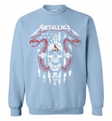 Metallica St Louis Cardinals Logo Crewneck Sweatshirt - zezetee