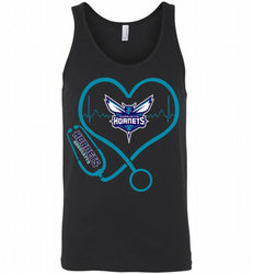 Nurse Heartbeat Love Charlotte Hornets Bobcats Tank