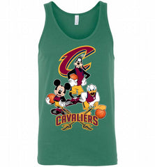 Mickey Goofy Donald Loves Cleveland Cavaliers Basketball Fans Tank - zezetee