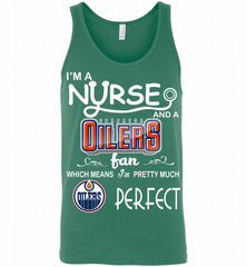 I'M A Nurse And A Edmonton Oilers Fans Gift Tank - zezetee