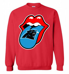 Carolina Panthers  x The Rolling Stones Logo Crewneck Sweatshirt - zezetee