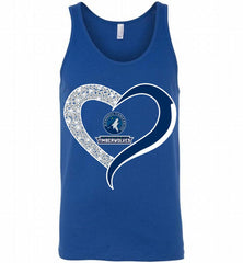 Minnesota Timberwolves In Diamond Heart Tank - zezetee