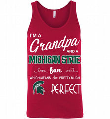 I'M A Grandpa And A Michigan State Spartans Fan Tank - zezetee