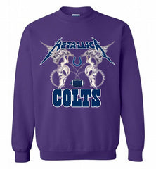 Metallica Indianapolis Colts Logo Crewneck Sweatshirt - zezetee