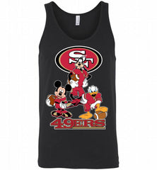 Mickey Goofy Donald Disney  San Francisco 49ers Football Gift Tank - zezetee