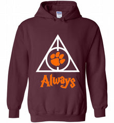CLEMSON TIGERS UNIVERSITY PAW DEATHLY HALLOWS ALWAYS GIFT Hoodie - zezetee