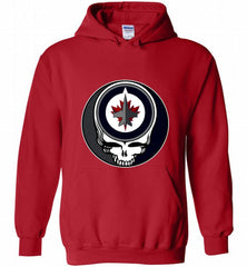 NHL TEAM WINNIPEG JETS X GRATEFUL DEAD LOGO BAND Hoodie - zezetee