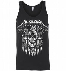 Metallica Snake Skull Los Angeles Kings Logo Tank - zezetee