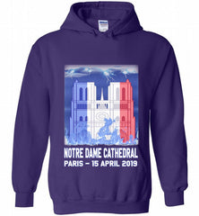 Notre Dame Cathedral in Paris on fire 15th april 2019 T-Shirt French Cathedral Hoodie - zezetee