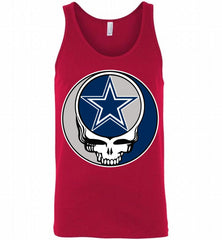 Dallas Cowboys Grateful Dead Logo Band Tank - zezetee