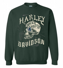 HARLEY DAVIDSON SKULL Dallas Mavericks Crewneck Sweatshirt - zezetee