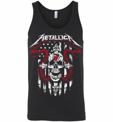 Metallica Snake Skull New Jersey Devils Logo Tank - zezetee