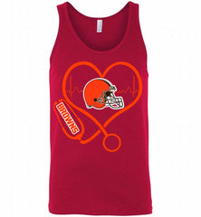 Nurse Heartbeat Cleveland Browns Tank - zezetee