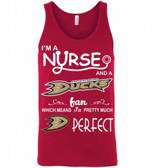 I'M A Nurse And A Anaheim Ducks Fans Gift Tank - zezetee